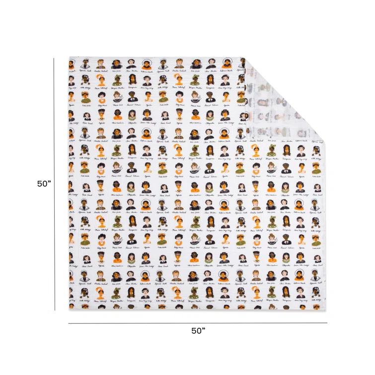 Women in History Muslin 100% Cotton Swaddle