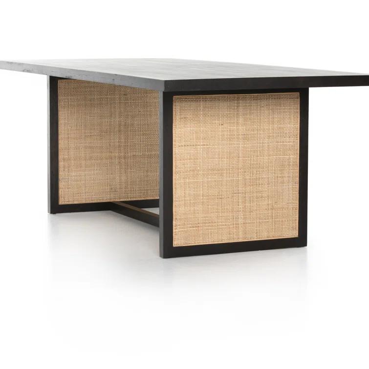 Yvette Woven Rectangle Dining Table (84")