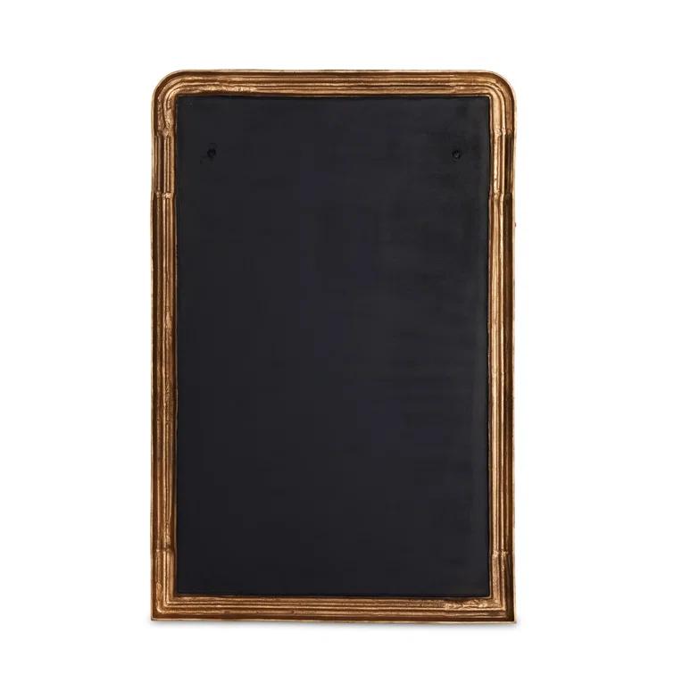 Rectangular Gold Leaf Wood Wall Mirror
