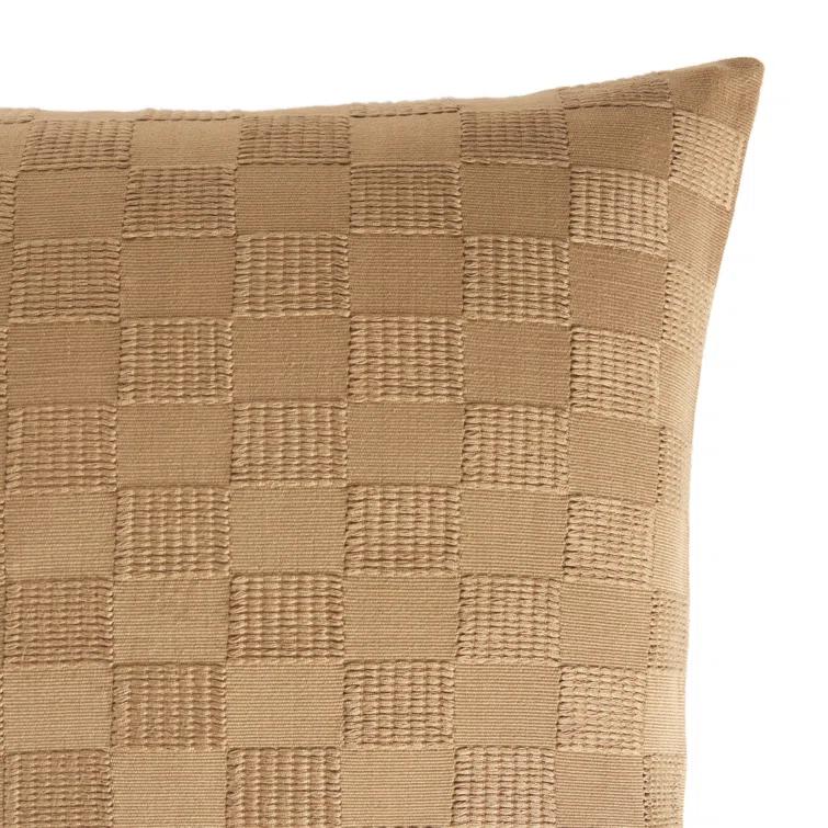 Four Hands HANDWOVEN CHECKED Checkered Cotton Reversible Throw Pillow