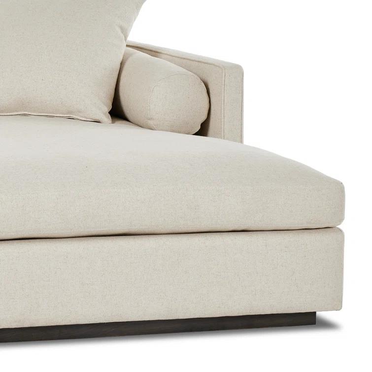 Sawyer White Cotton Blend 2-Piece Sectional Sofa