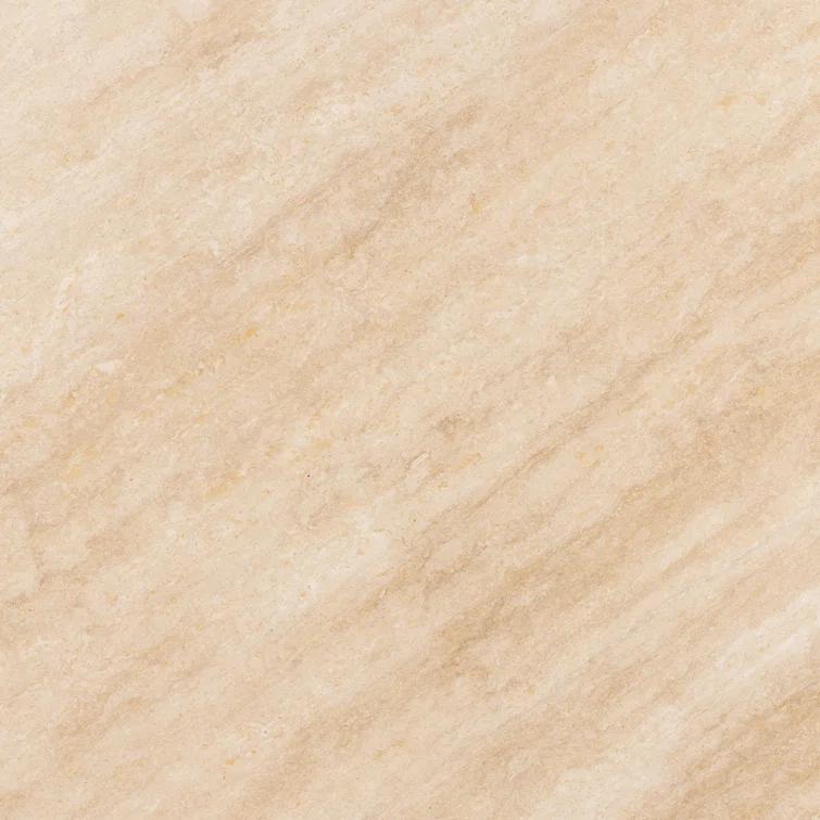 Voss Round Coffee Table - Natural and White Marble