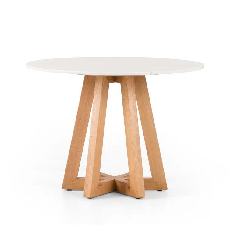 Fanned Base Round Dining Table (42"- 55")