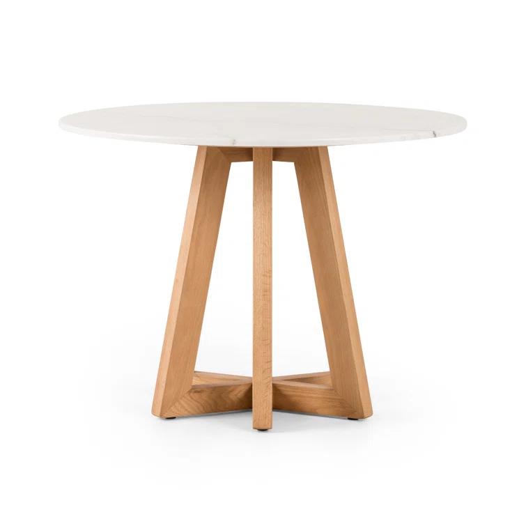 Fanned Base Round Dining Table (42"- 55")