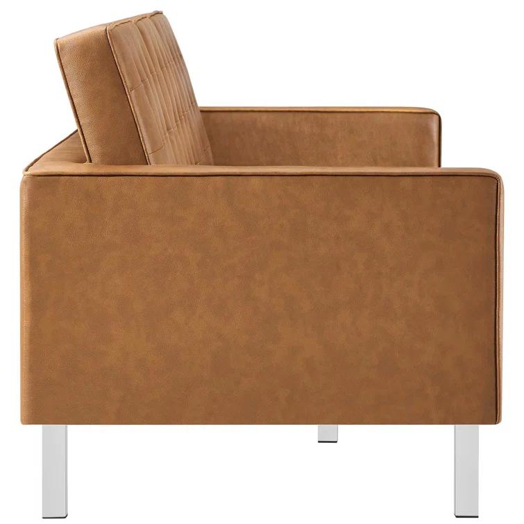 Modway Loft Tufted Vegan Leather Sofa by Modway