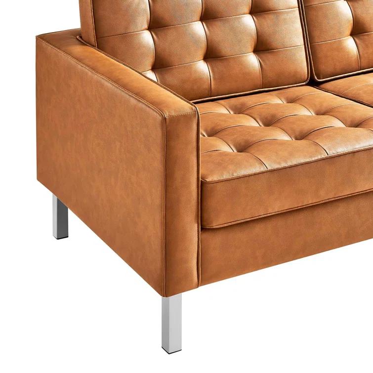 Modway Loft Tufted Vegan Leather Sofa by Modway