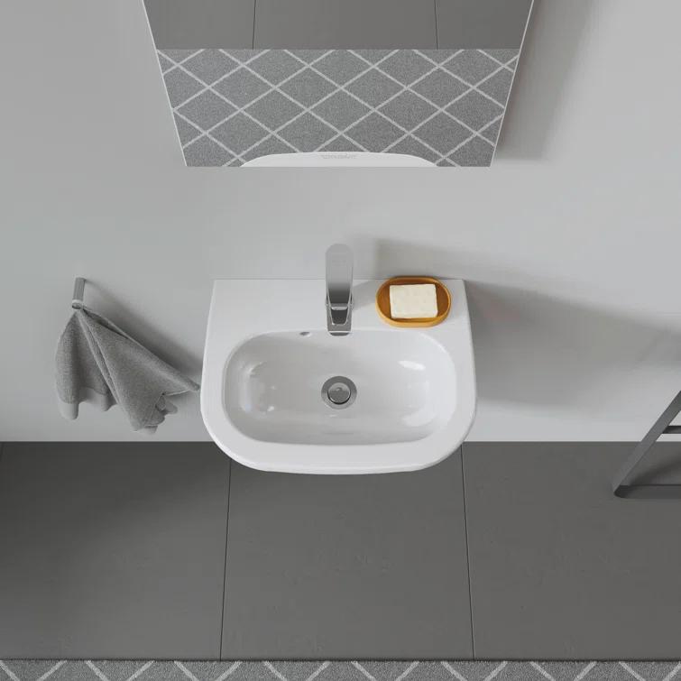 D-Code Ceramic 18" Bathroom Sink with Overflow