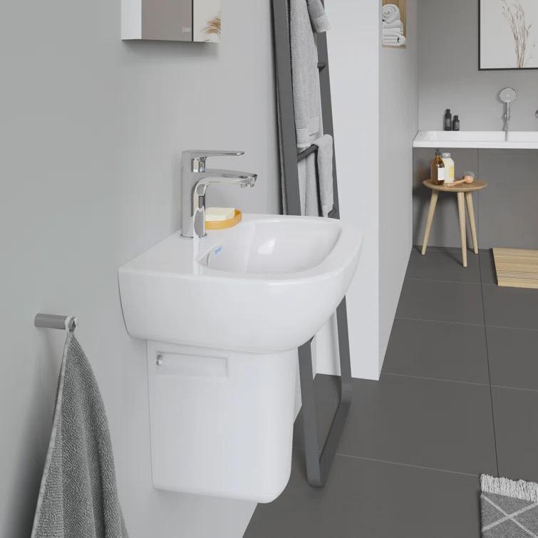 D-Code Ceramic 18" Bathroom Sink with Overflow