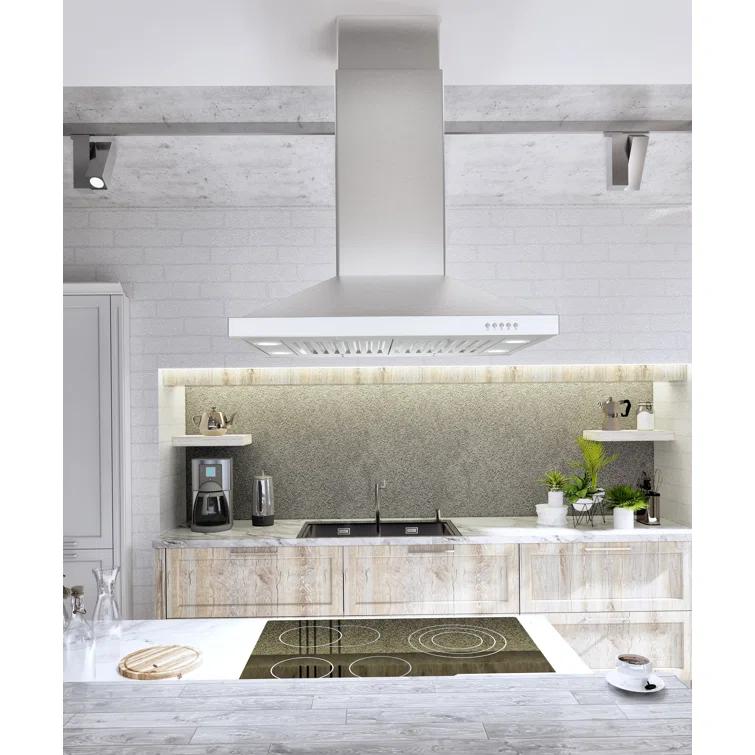 Blue Ocean 30" Stainless Steel 760 CFM Convertible Island Range Hood