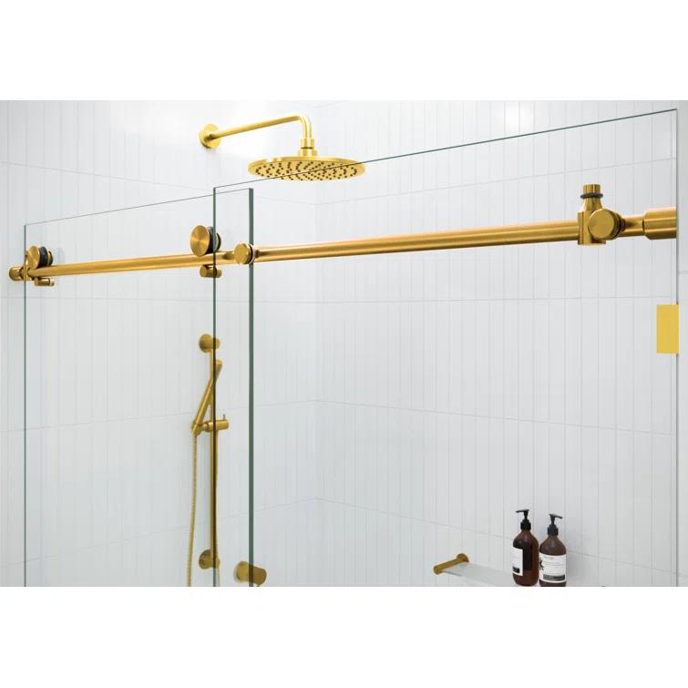 Equinox 56 - 60 in. x 78 in. Fully Frameless Tinted Sliding Shower Door
