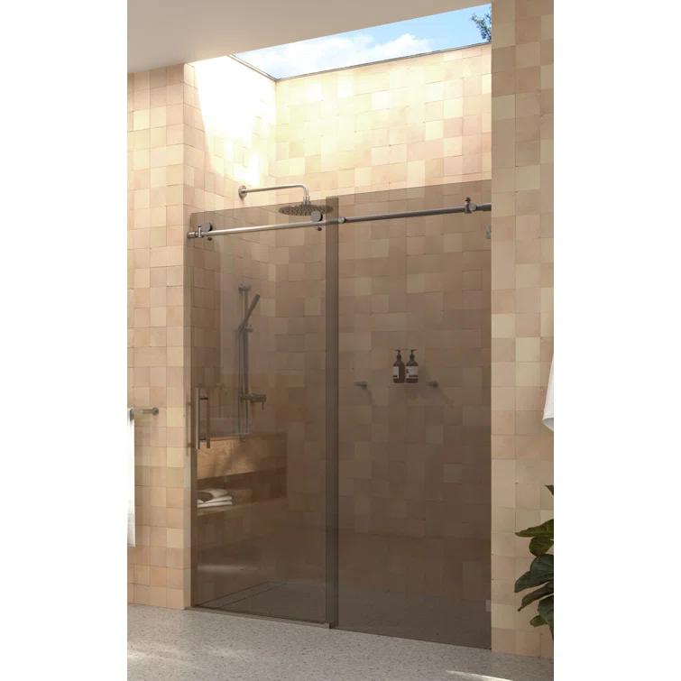Equinox 56 - 60 in. x 78 in. Fully Frameless Tinted Sliding Shower Door