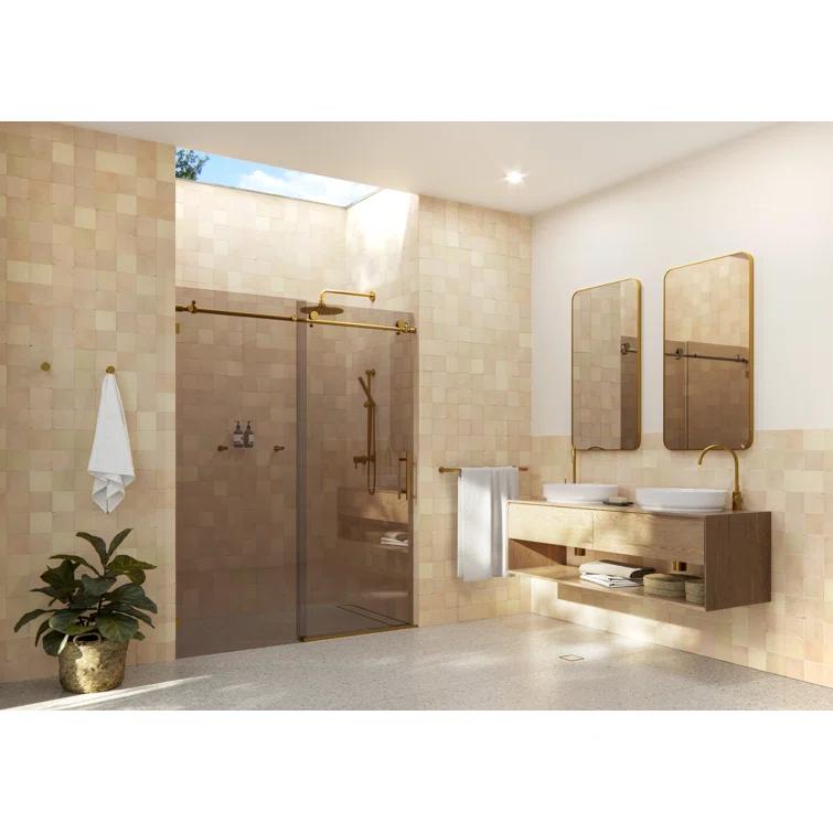 Equinox 56 - 60 in. x 78 in. Fully Frameless Tinted Sliding Shower Door