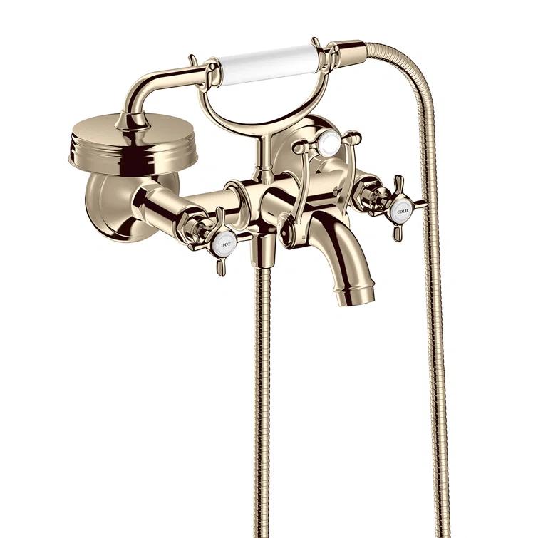 Montreux 2 Handle Bathroom Clawfoot Tub Faucet with Diverter