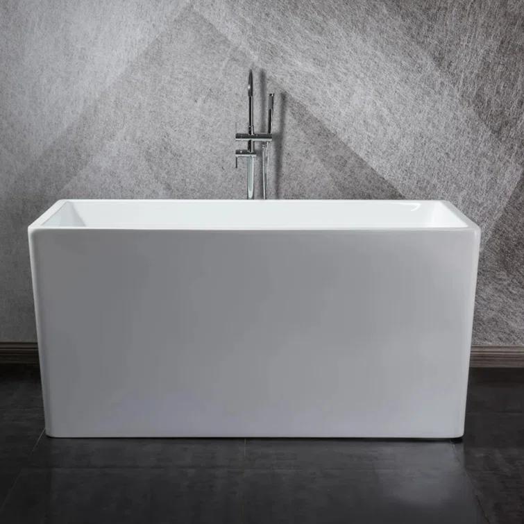 43.25'' x 27.5" Freestanding Soaking Acrylic Bathtub