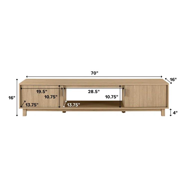 Farmann Reeded 2-Door TV Stand