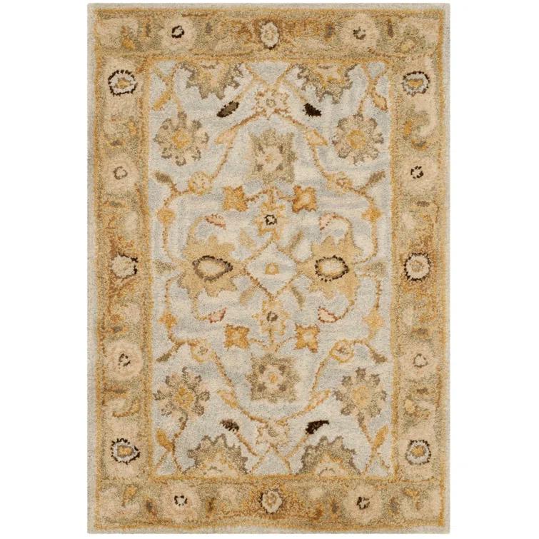 Antiquity AT856 Hand Tufted Accent Rug - Light Blue/Sage - 2'x3' - Safavieh.