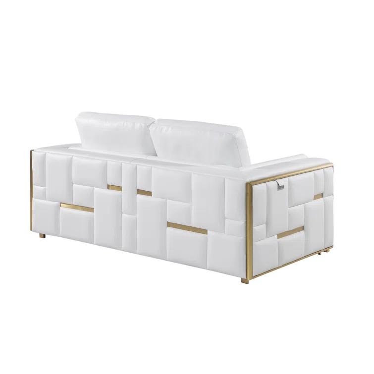 2 - Piece Top Grain Italian Leather Living Room Set