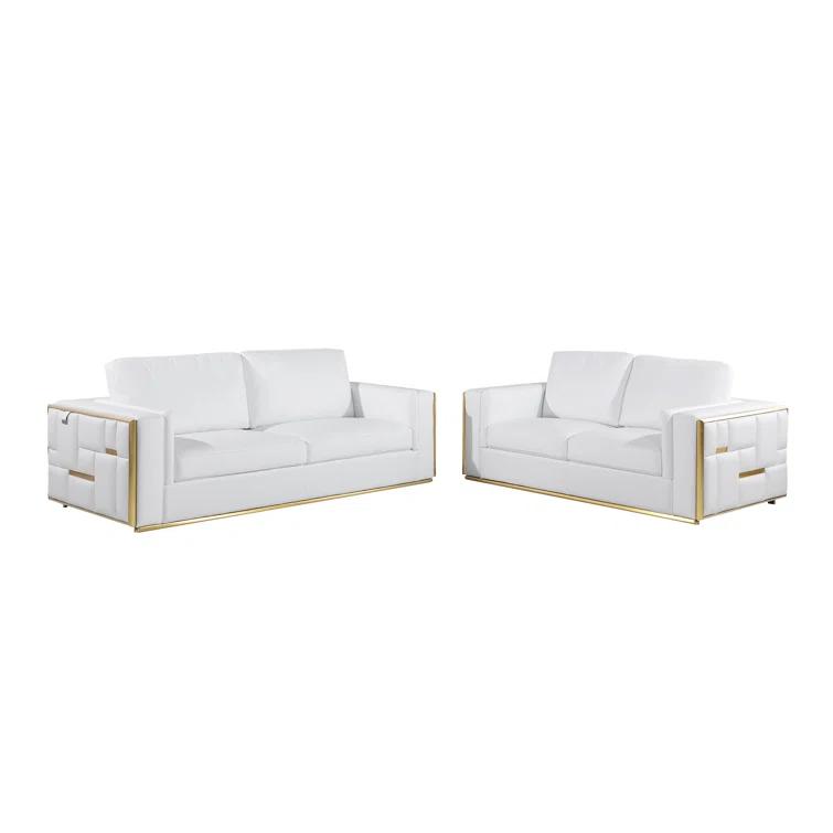 2 - Piece Top Grain Italian Leather Living Room Set