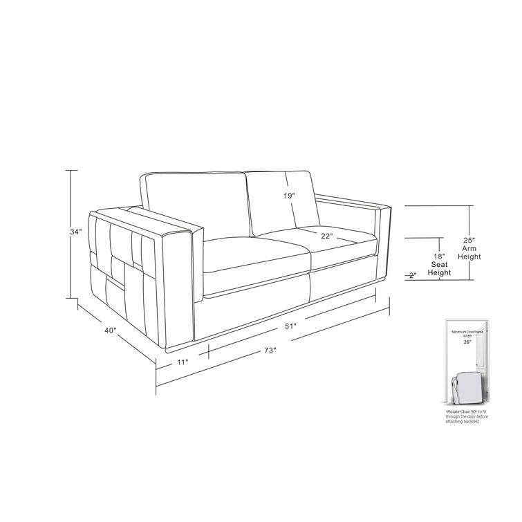 2 - Piece Top Grain Italian Leather Living Room Set