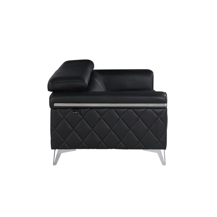 Belleville 70'' Top Grain Genuine Leather Loveseat