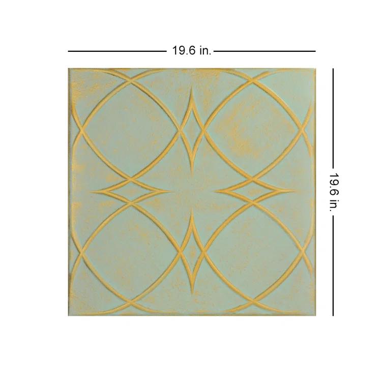 Circles and Stars 1.6 ft. x 1.6 ft. Polystyrene Glue-up Ceiling Tile