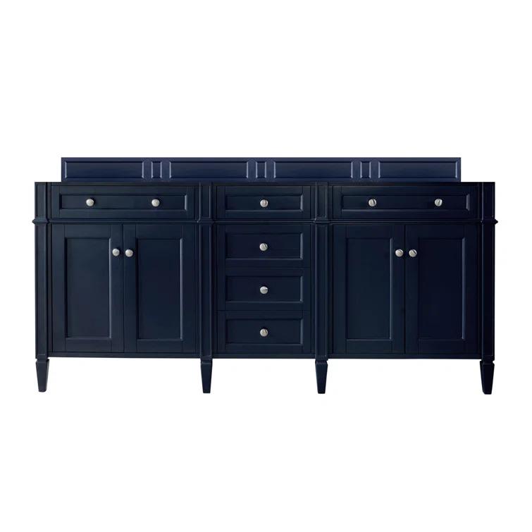 Victory Blue 72'' Double Vanity with Solid Surface Sink