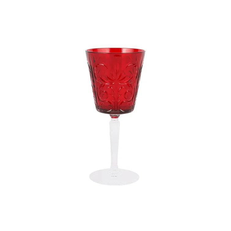 VIETRI Barocco 8 oz. Ruby Wine Glass