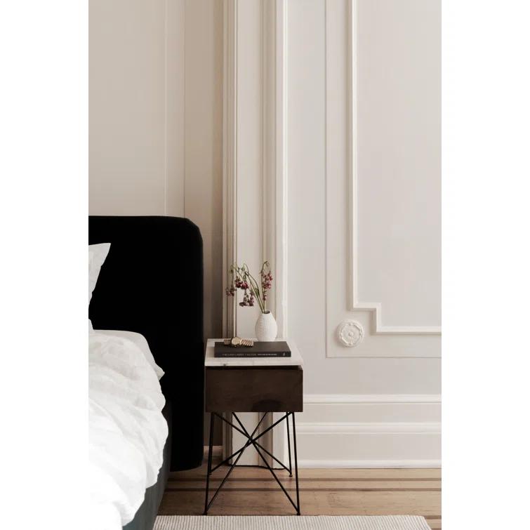 Zien Bed - Blue Velvet / King