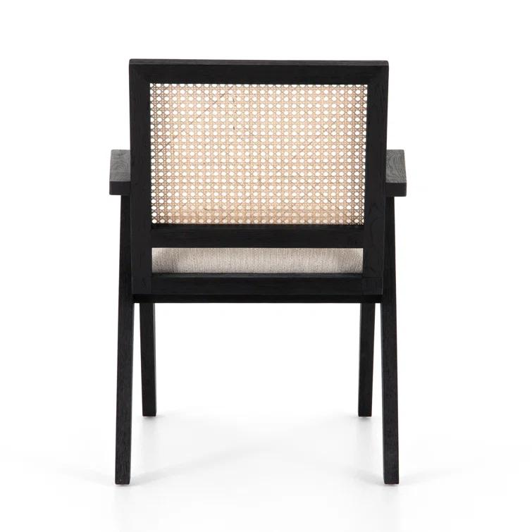 Avant Natural Black Oak and Cane Arm Chair
