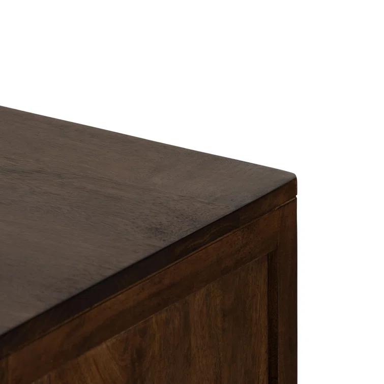Prescott Sydney 58" Coastal Brown Wash Double Dresser with Mirror
