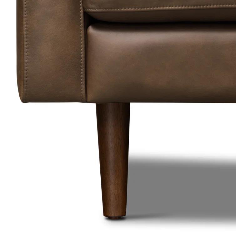 Napa 88.5'' Full-Grain Genuine Italian Leather Sofa