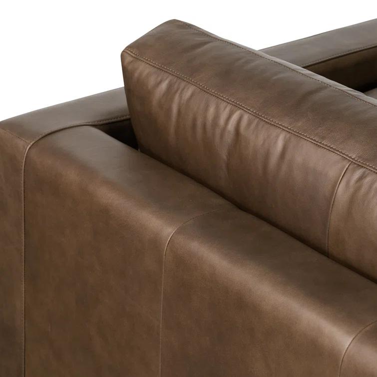 Napa 88.5'' Full-Grain Genuine Italian Leather Sofa