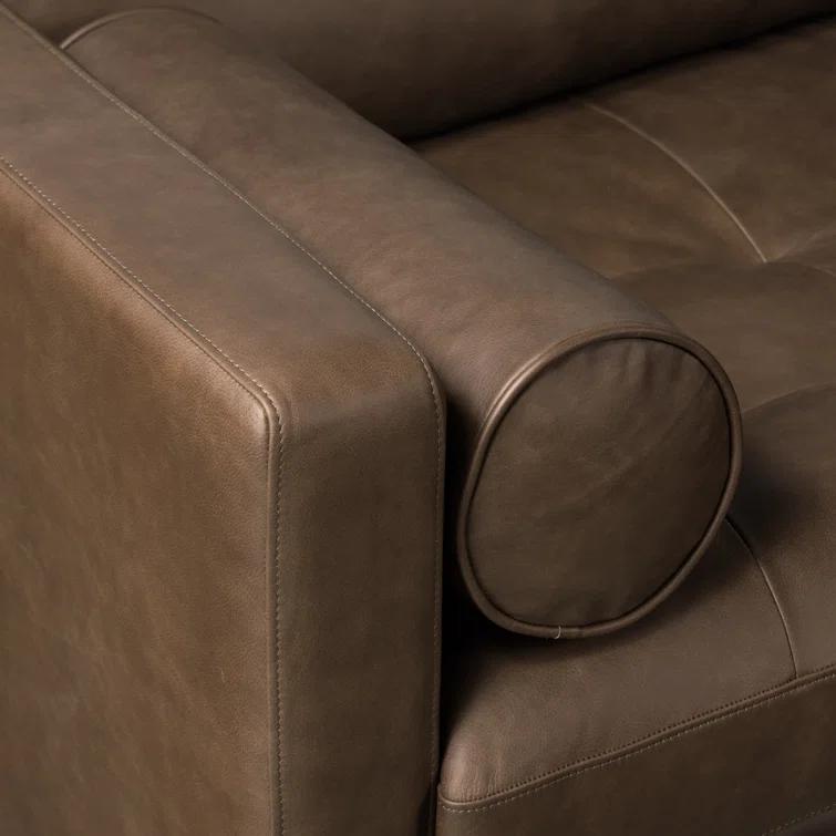 Napa 88.5'' Full-Grain Genuine Italian Leather Sofa