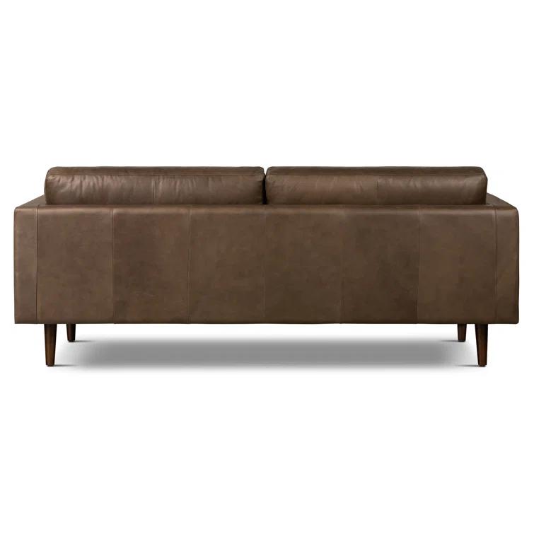 Napa 88.5'' Full-Grain Genuine Italian Leather Sofa