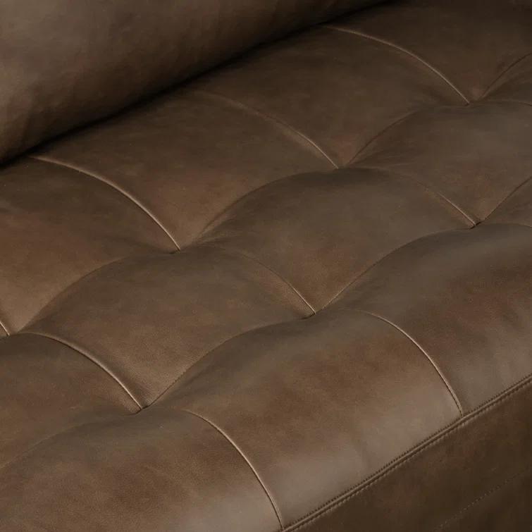 Napa 88.5'' Full-Grain Genuine Italian Leather Sofa