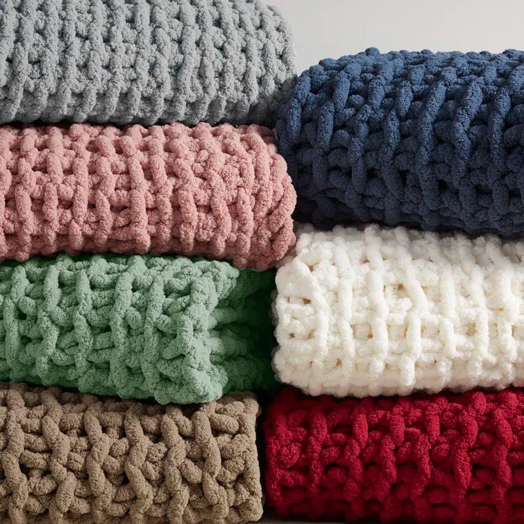 Chenille Chunky Knit Throw