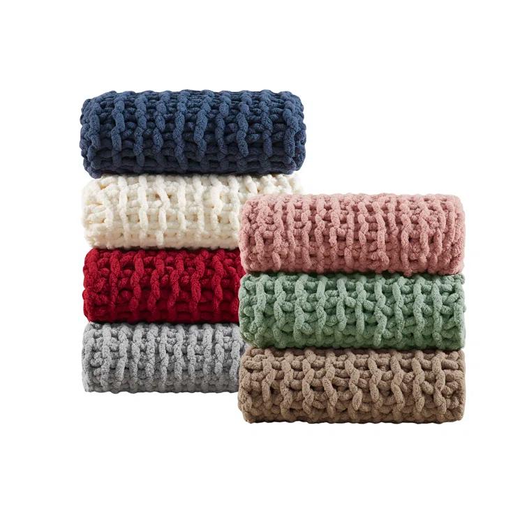 Chenille Chunky Knit Throw