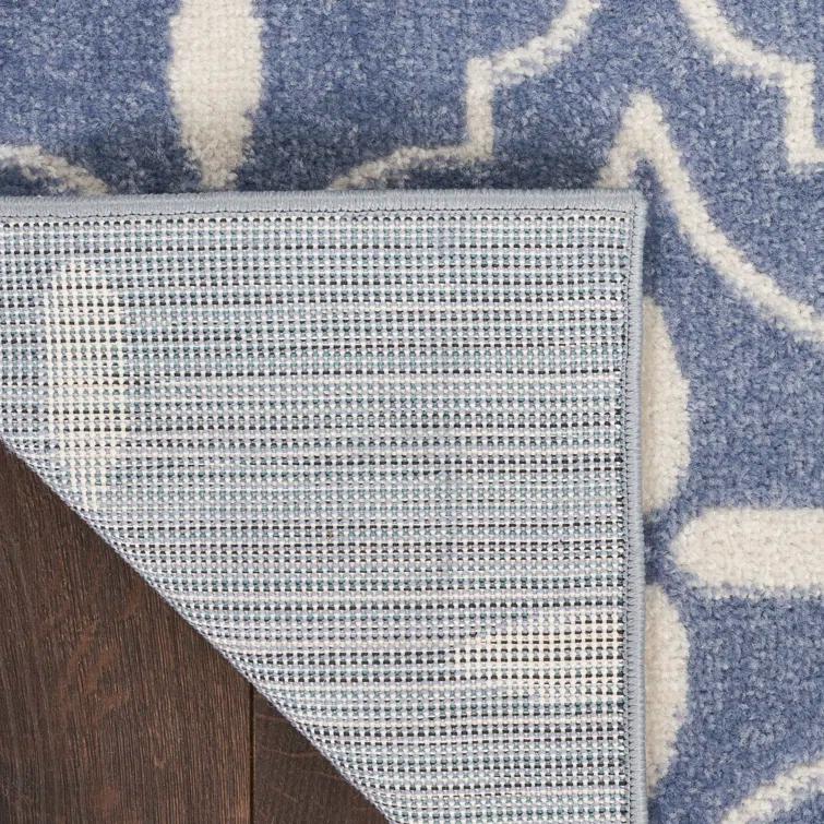 Nourison Essentials Blue/Ivory Indoor/Outdoor Area Rug