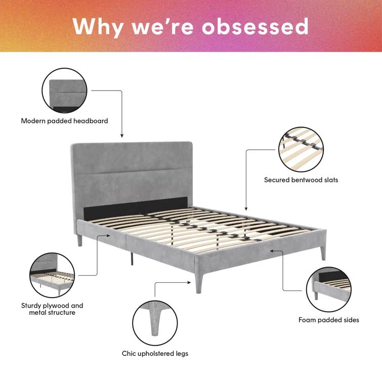 CosmoLiving by Cosmopolitan Westerleigh Upholstered Platform Bed & Reviews | Wayfair