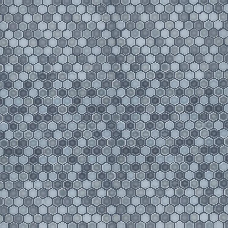 Hudson 1" Hex 11-7/8 " x 13-1/4 " Porcelain Mosaic Floor and Wall Tile