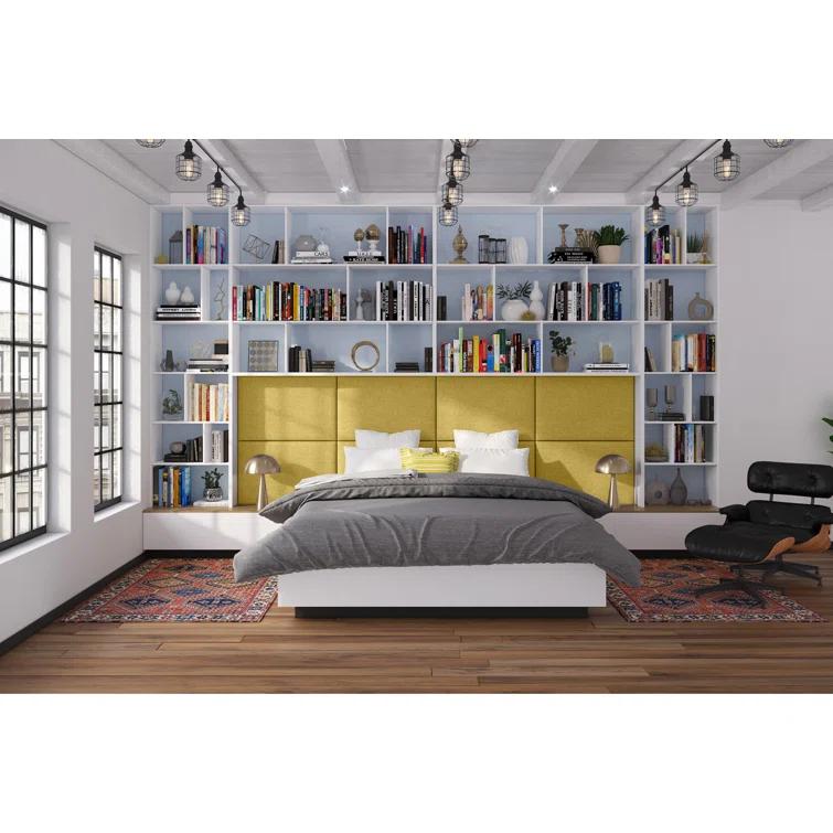 Panelist Modern Padded Headboard - Set of Wall Mounted Panels