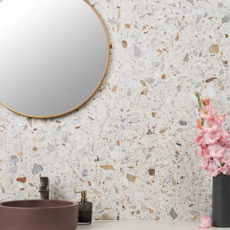 Brezza Terrazzo 23.62 in. x 23.62 in. Honed Terrazzo Floor and Wall Tile (3.87 Sq. Ft. / Each)