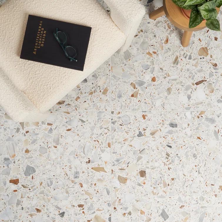 Brezza Terrazzo 23.62 in. x 23.62 in. Honed Terrazzo Floor and Wall Tile (3.87 Sq. Ft. / Each)