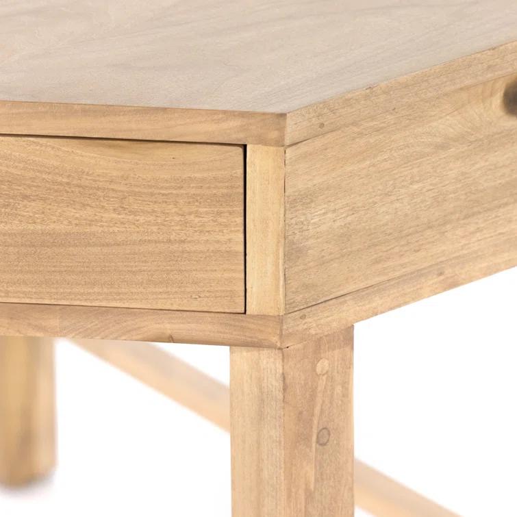 Fulton Dry Wash Poplar Modular Corner Desk with Iron and Leather Accents