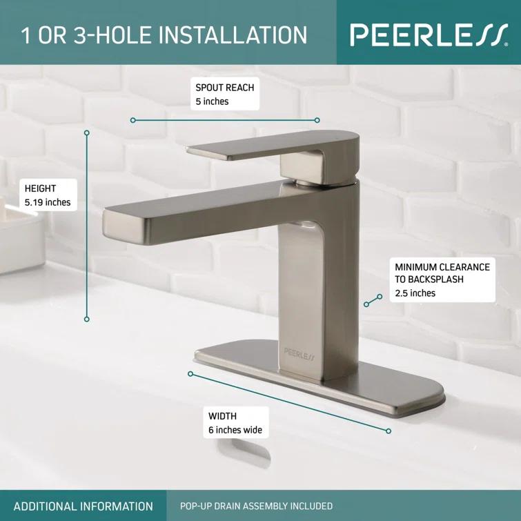 Xander Single-Hole Bathroom Faucet with Drain Assembly
