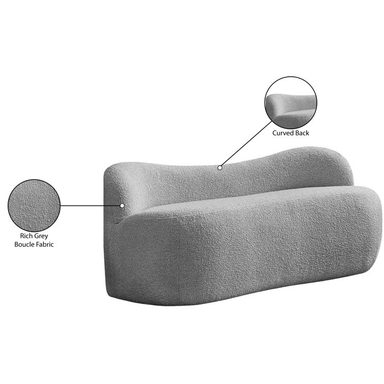 Jimmey Flair Boucle Fabric Bench