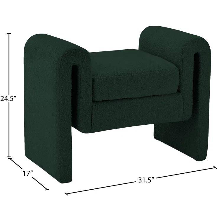 Hobel Boucle Fabric Upholstered Bench