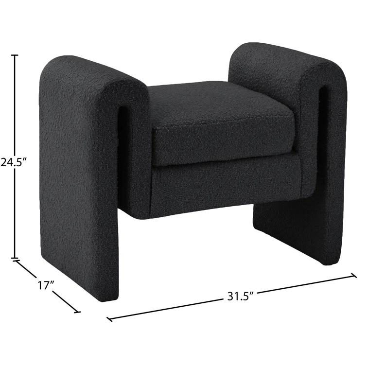 Hobel Boucle Fabric Upholstered Bench