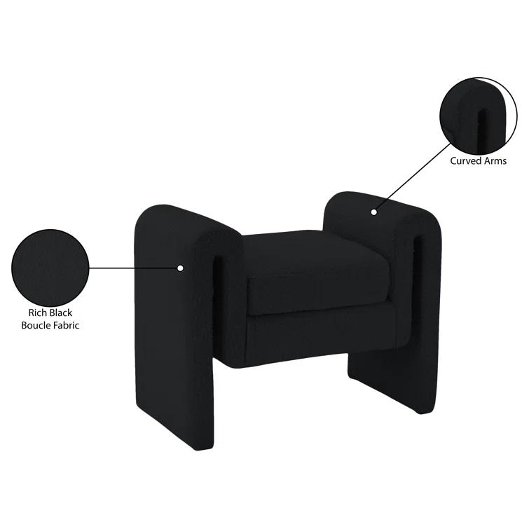 Hobel Boucle Fabric Upholstered Bench