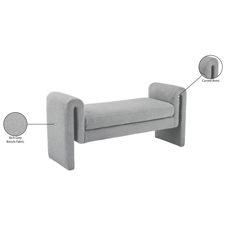 Hiroyasu Upholstered Boucle Bench